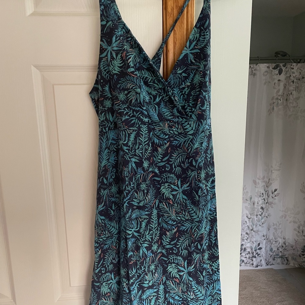 Patagonia dress, tropical print